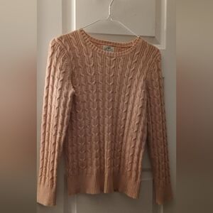 St. John's Bay Cable Knit Sweater - Light Pink